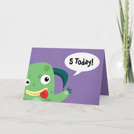 Grappig monster aanpasbare verjaardagskaart kaart (Voorkant)