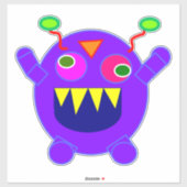 GRAPPIG MONSTER DIE-CUT STIJL DECAL STICKER VOOR A (Vel)