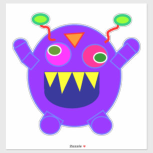 GRAPPIG MONSTER DIE-CUT STIJL DECAL STICKER VOOR A