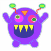 GRAPPIG MONSTER DIE-CUT STIJL DECAL STICKER VOOR A (Voorkant)