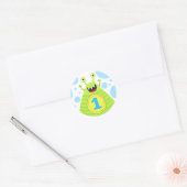 Grappig monster eerste verjaardag stickers voor ki (Envelop)