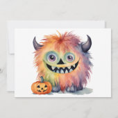 Grappig Monster Halloween feest Kaart (Achterkant)