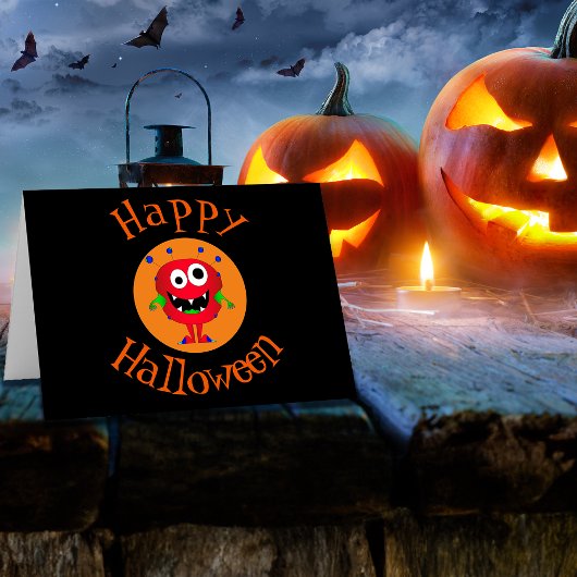 Grappig, monster, Halloween Kaart