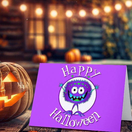 Grappig, monster, Halloween Kaart