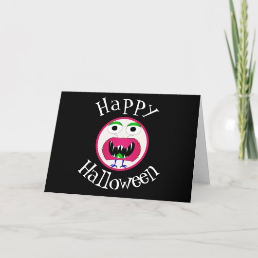 Grappig, monster, Halloween Kaart (Voorkant)