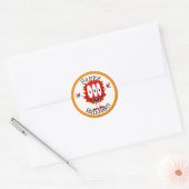 Grappig, Monster, Halloween Ronde Sticker (Envelop)