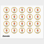 Grappig, Monster, Halloween Ronde Sticker (Vel)
