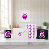 Grappig, Monster, Halloween Ronde Sticker