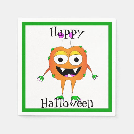 Grappig, Monster, Halloween Servet (Voorkant)