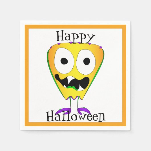 Grappig, Monster, Halloween Servet (Voorkant)