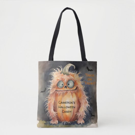 Grappig Monster Halloween Snoep Tote Bag (Voorkant)
