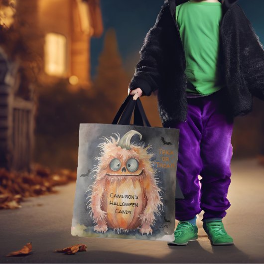 Grappig Monster Halloween Snoep Tote Bag