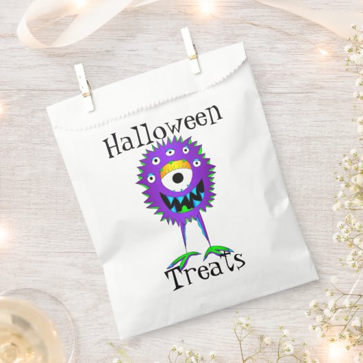 Grappig, Monster, Halloween "Treats" Bedankzakje (Geknipt)