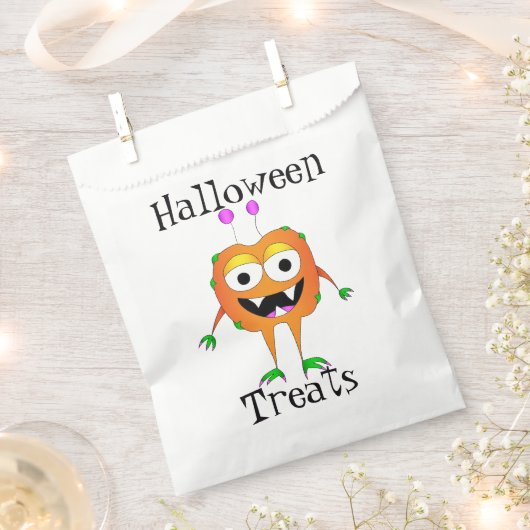 Grappig, Monster, Halloween "Treats" Bedankzakje (Geknipt)