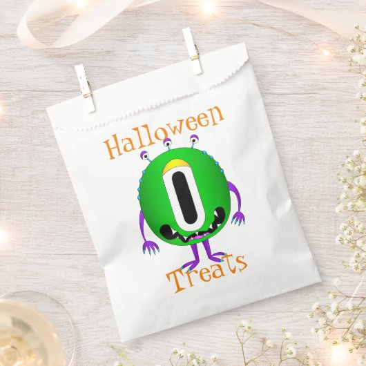 Grappig, Monster, Halloween "Treats" Bedankzakje (Geknipt)