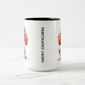 Grappig monster hond: Chewy Chupacabra Tweekleurige Koffiemok (Center)