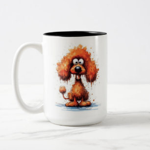 Grappig monster hond: Chewy Chupacabra Tweekleurige Koffiemok