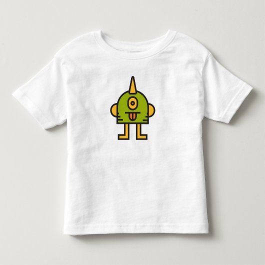 grappig monster karakter kinder shirts (Voorkant)