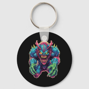 Grappig Monster Lief Cartoon Strip Halloween Sleutelhanger