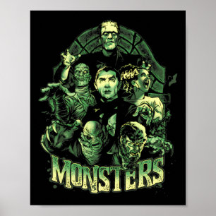 Grappig Monster Mash Frankenstein Horror Mov Poster