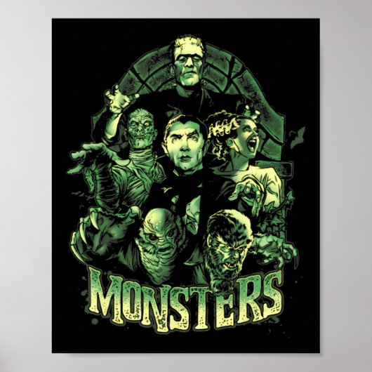  Grappig Monster Mash Frankenstein Horror Mov Poster (Voorkant)