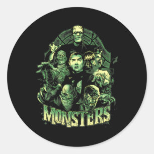 Grappig Monster Mash Frankenstein Horror Mov Ronde Sticker