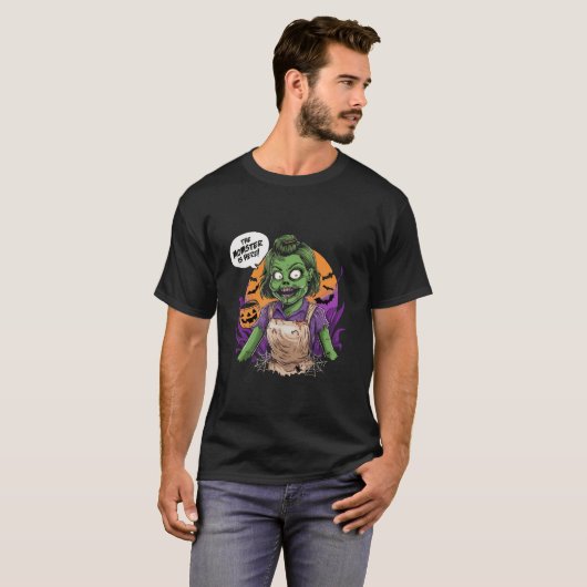 Grappig Monster Monsters Mam Life Halloween Spooky T-shirt (Voorkant volledig)