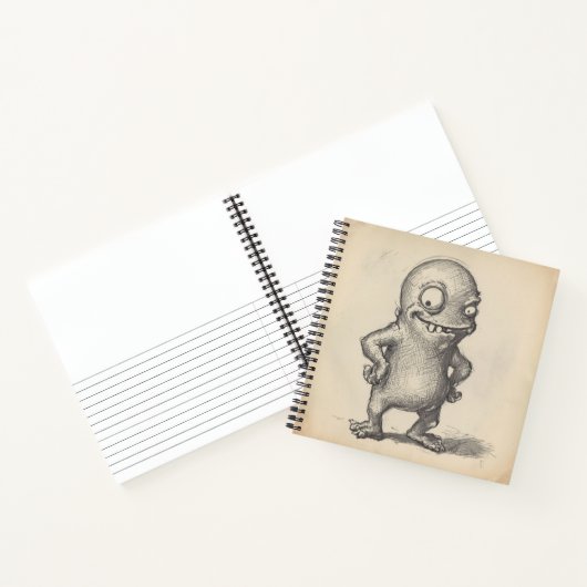 Grappig Monster Notitieboek (Binnen)