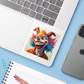Grappig Monster Originele Osaka Kunst Sticker (Laptop met iPhone)