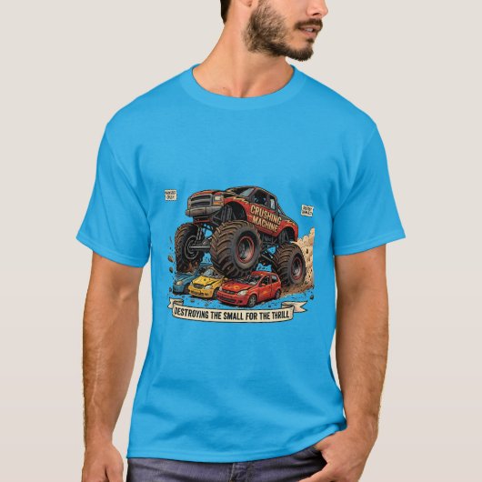 Grappig Monster Truck Reserve Band T-Shirt (Voorkant)