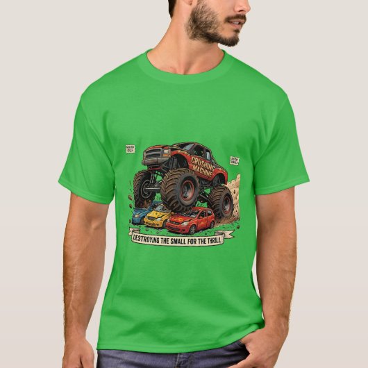 Grappig Monster Truck Reserve Band T-Shirt  (Voorkant)