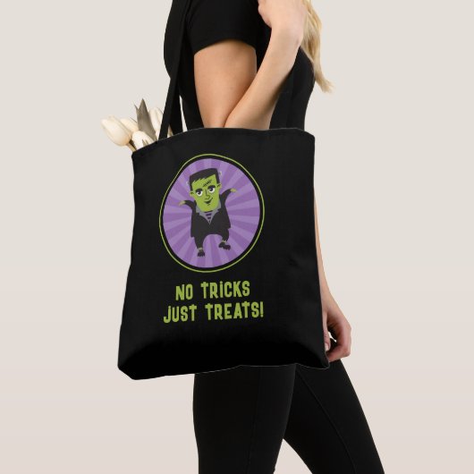 Grappig monster van Frankenstein Halloween Tote Bag (Dichtbij)