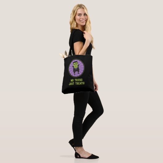 Grappig monster van Frankenstein Halloween Tote Bag (Op model)