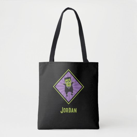 Grappig monster van Frankenstein Halloween Tote Bag (Voorkant)