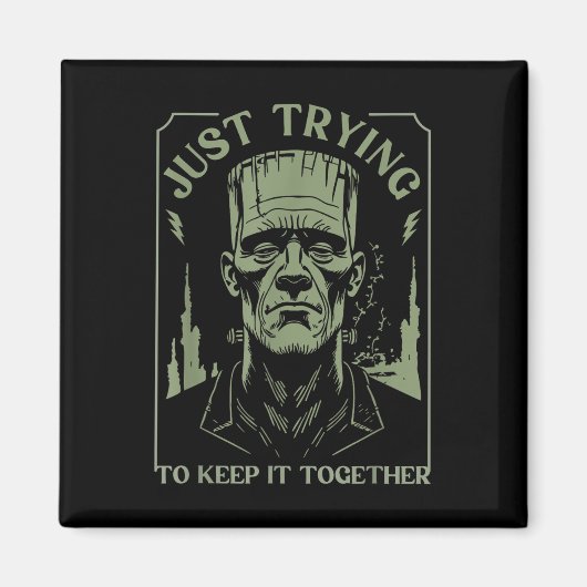 Grappig monster van Frankenstein probeert het gewo Magneet (Voorkant)