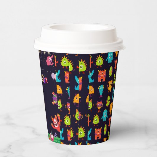 Grappig Monster Verjaardag Party Papieren Cups Papieren Bekers (Rechts)