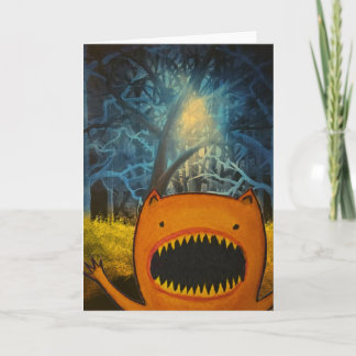 GRAPPIG MONSTER VERJAARDAG WENSKAART 5X7 KAART