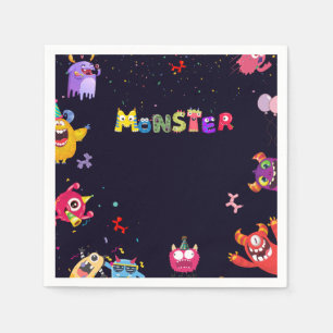 Grappig Monster Verjaardagsfeest servetten