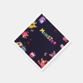 Grappig Monster Verjaardagsfeest servetten (Hoek)