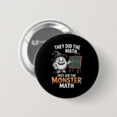Grappig Monster Wiskunde Leraar Halloween Yeti Kos Ronde Button 5,7 Cm (Voorkant /achterkant)