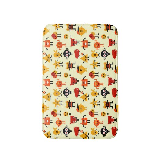 Grappig monsterpatroon badmat (Voorkant Verticaal)