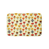 Grappig monsterpatroon badmat (Voorkant)