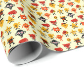Grappig monsterpatroon cadeaupapier (Rol Hoek)