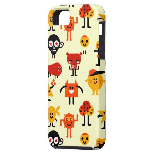 Grappig monsterpatroon Case-Mate iPhone case (Achterkant Links)