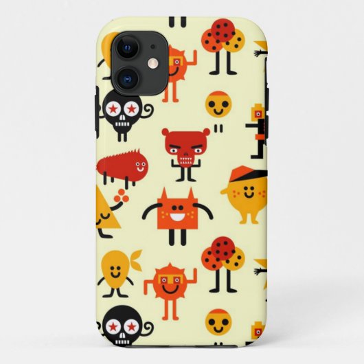 Grappig monsterpatroon Case-Mate iPhone case (Achterkant)
