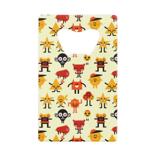 Grappig monsterpatroon creditkaart flessenopener (Voorkant)