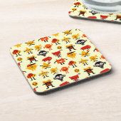 Grappig monsterpatroon drankjes onderzetter (Linkerzijde)