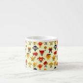 Grappig monsterpatroon espresso kop (Voorkant)