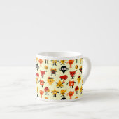 Grappig monsterpatroon espresso kop (Voorkant rechts)