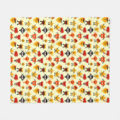 Grappig monsterpatroon fleece deken (Voorkant (Horizontaal))